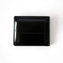 BLACKCORDOVAN BILLFORD WALLET W/COIN PURSE・画像