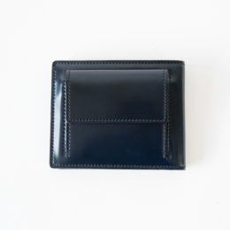NAVYCORDOVAN BILLFORD WALLET W/COIN PURSE・画像