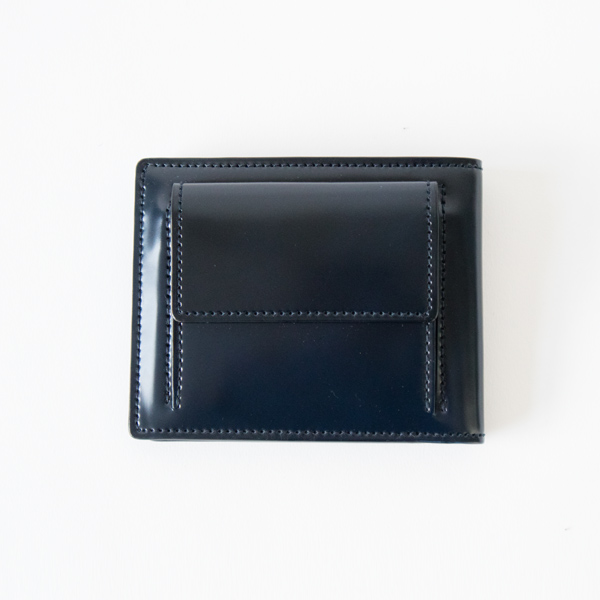 NAVYCORDOVAN BILLFORD WALLET W/COIN PURSE・画像