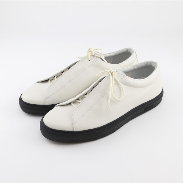 42.0TRAVEL SHOES メンズ ロ-カットスニ-カ- レイン WH/BL・画像