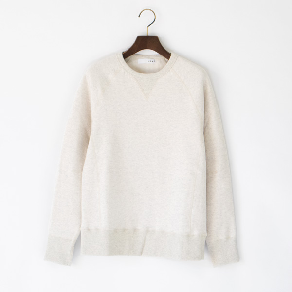 Sユニセックス 裏毛スウェット OATMEAL・画像