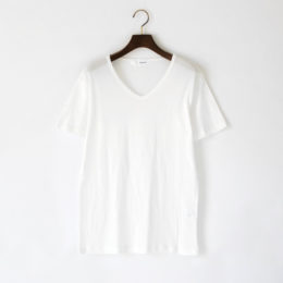 WHITE Lメンズ VネックTシャツ・画像