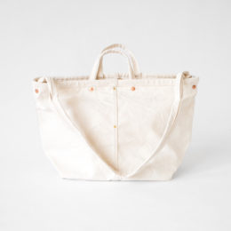 WHITE帆布 2WAYト-トバッグ ZINKU L・画像