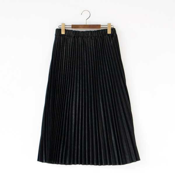 1UK138201 デニム プリ-ツスカ-ト BLK・画像