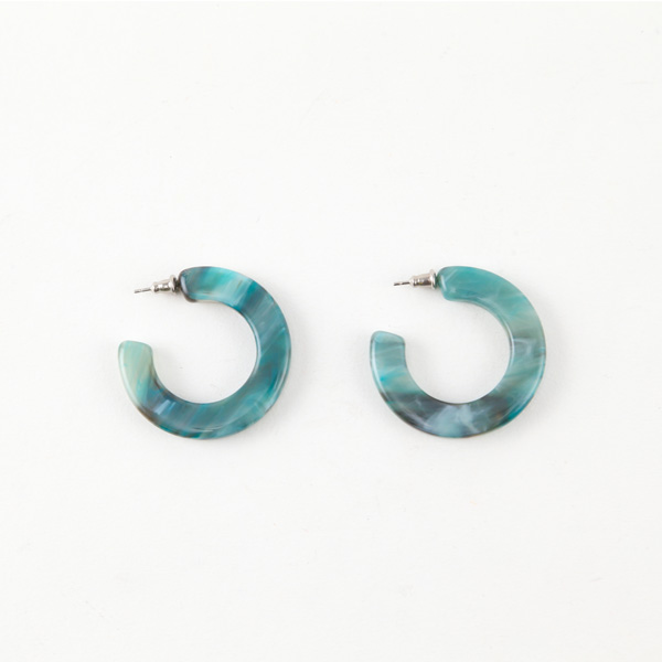 Jadeiteピアス Kate Hoops・画像