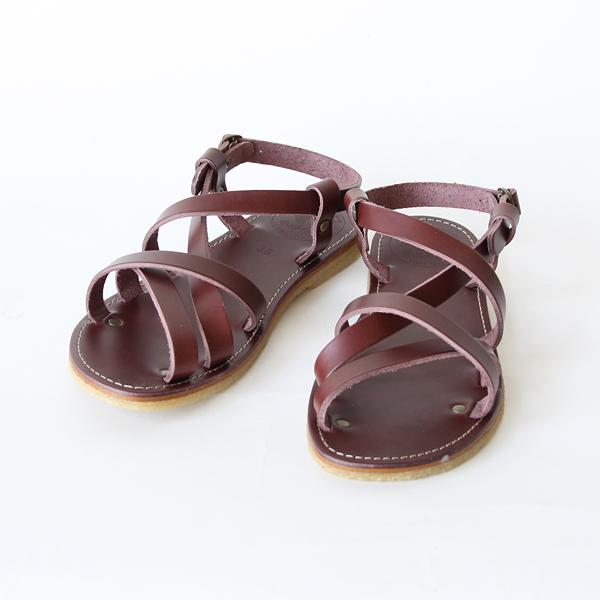 size37レザ-ストラップサンダル ボルド-・画像