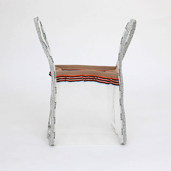 IVORY/WHITEフリルニットト-ト LARGE・画像