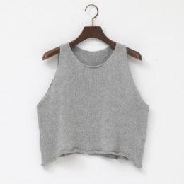 GREYTOP LINO（リネンクル-ネックノ-スリ-ブニット）・画像