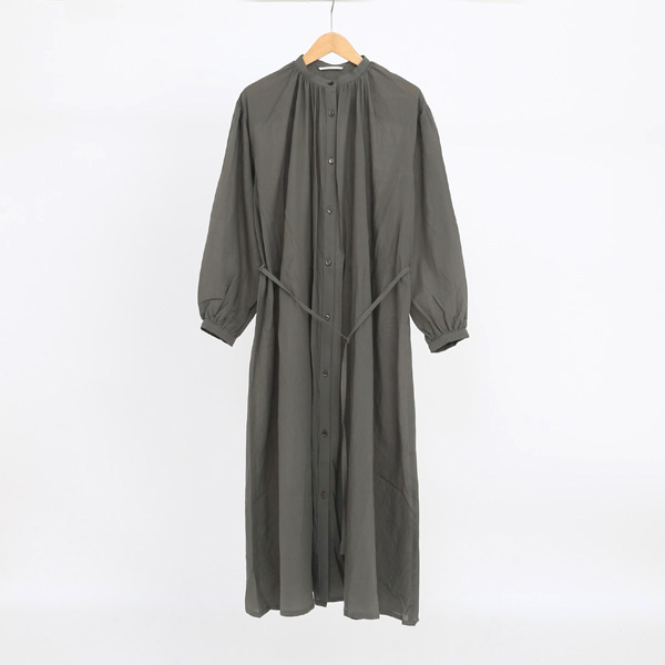 KHAKI東炊きロ-ン シャツワンピ-ス・画像