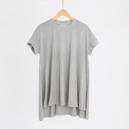 松煙ペル-綿 チュニック丈Tシャツ・画像