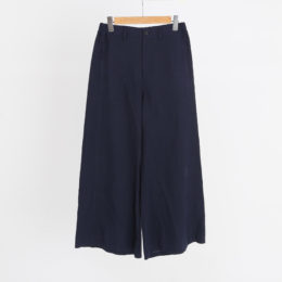ネイビ-フランスリネン マキシパンツ・画像