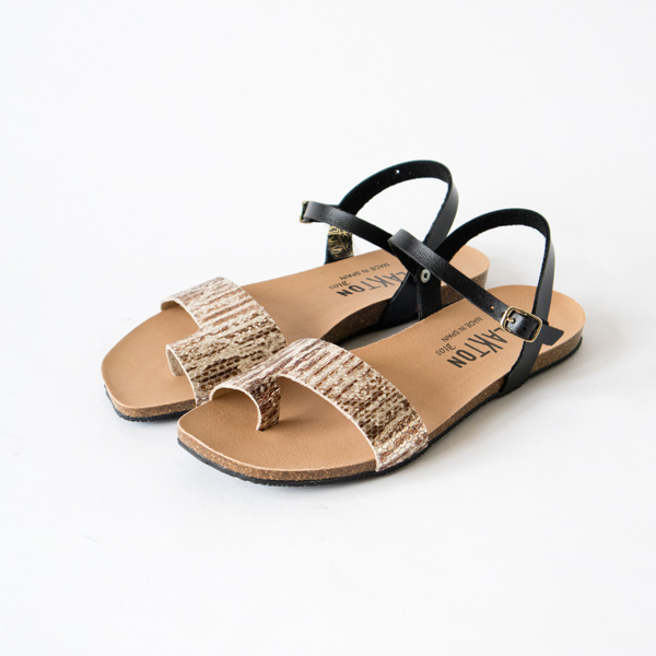 GOLD 36スクエアトゥ アンクルストラップサンダル・画像