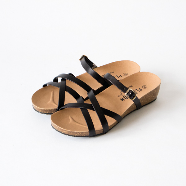 BLACK 39メッシュストラップ サンダル・画像