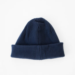 DARK NAVYユニセックス WAFFLE KNIT CAP・画像
