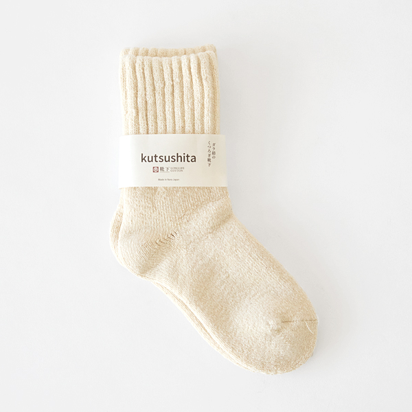 ガラ紡のくつろぎ靴下・画像