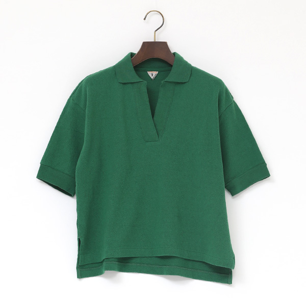 VIRIDIANCOEN コットンウ-ルスキッパ-ポロシャツ・画像