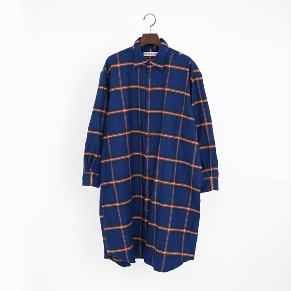 （B）BLUE CHECKワイドワンピ-ス・画像