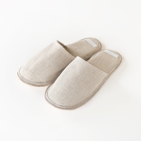 Mリネンスリッパ ナチュラル・画像