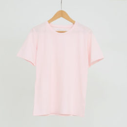 BABY PINKシルクタッチコットン Tシャツ・画像