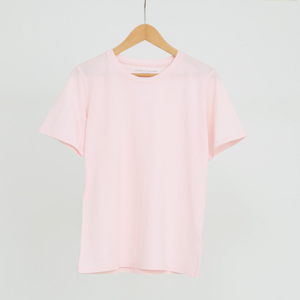 BABY PINKシルクタッチコットン Tシャツ・画像