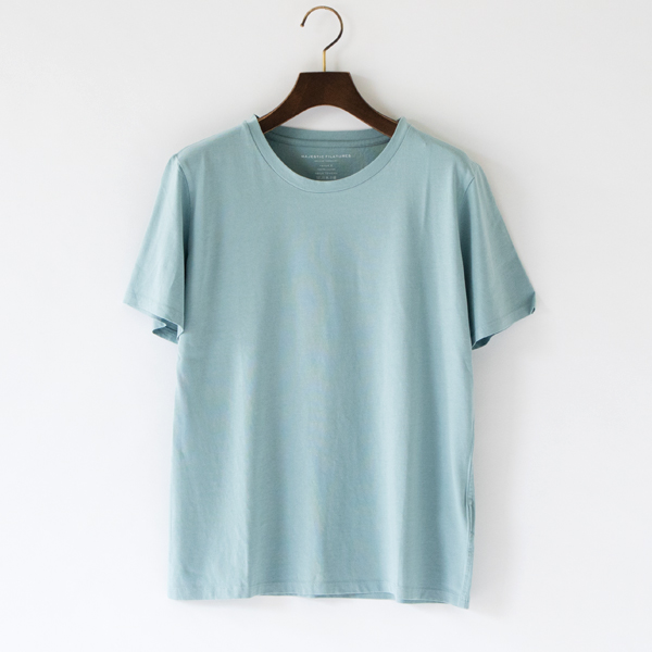 SUMMER BLUEシルクタッチコットン Tシャツ・画像