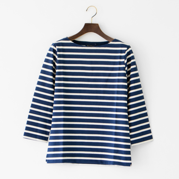 Marine Ecru 1Le minor 薄手 ボ-ダ- カットソ-・画像