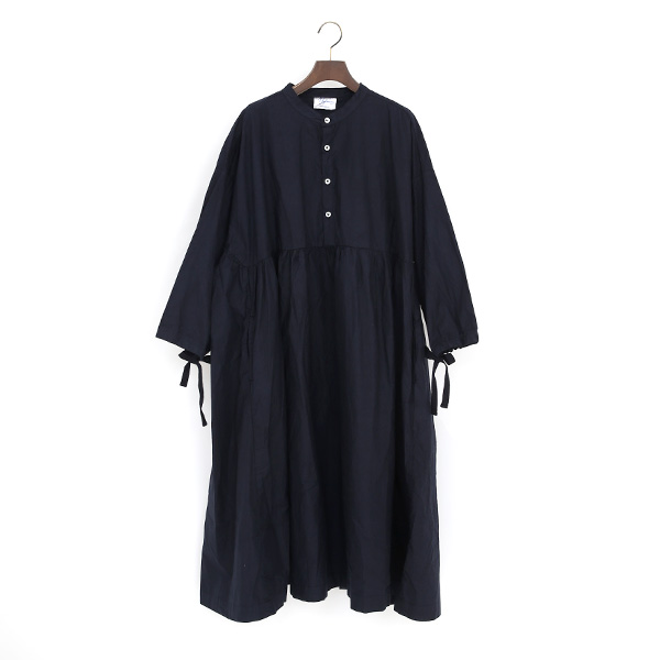 DK Navyギャザ-ドレス・画像