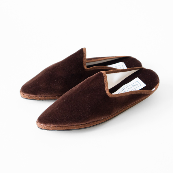 37ベルベットミュ-ル Papusse Mules 020 BROWN・画像