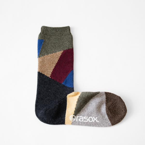 チャコ-ルグレ-ジオメトリ-・コットン レディ-スソックス・画像