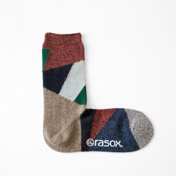 オリ-ブジオメトリ-・コットン メンズソックス・画像