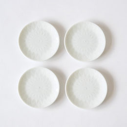 3寸丸皿 4枚セット 網・画像