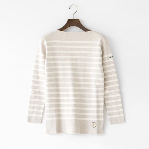 LT. BEIGE/OATMEAL（OATMEAL/ICE）ボ-ダ-カットソ- MIDSHIP・画像