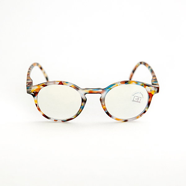 BLUE TORTOISEブル-ライトカット付きPCメガネ #H・画像