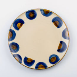 円染付 8寸プレ-ト・画像