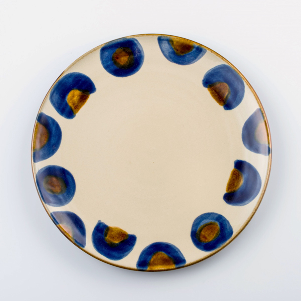 円染付 8寸プレ-ト・画像