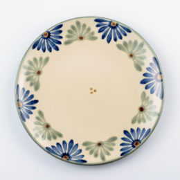 青釉菊文 8寸プレ-ト・画像