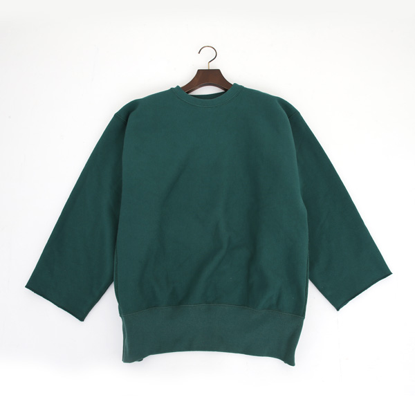 DARK GREENCAMBER CrossKnit Crew スリ-ブカットプルオ-バ-・画像