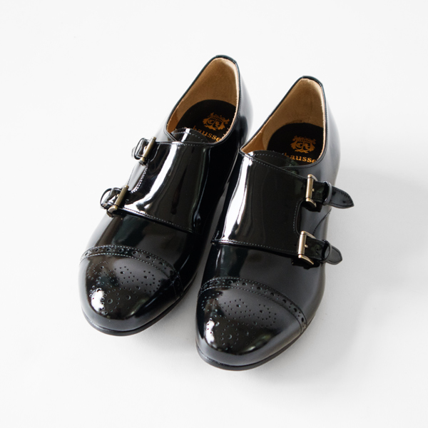 23.0chausser ダブルモンクストラップシュ-ズ BLG・画像