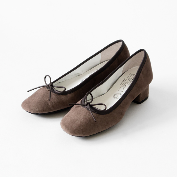 38.0TRAVEL SHOES ヒ-ル付きバレエシュ-ズ レイン TR015 DGY・画像