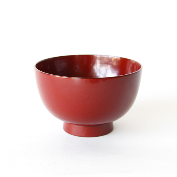 欅 ロングライフ 汁椀 朱・画像