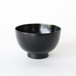 欅 ロングライフ 汁椀 黒・画像