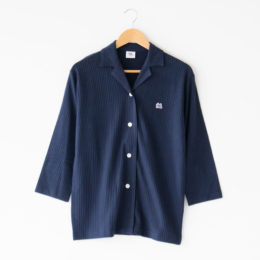 NAVY サイズM七分袖パジャマシャツ・画像