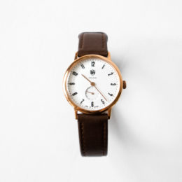 32mm WHITE-BROWNDUFA 腕時計 GROPIUS LEATHER・画像
