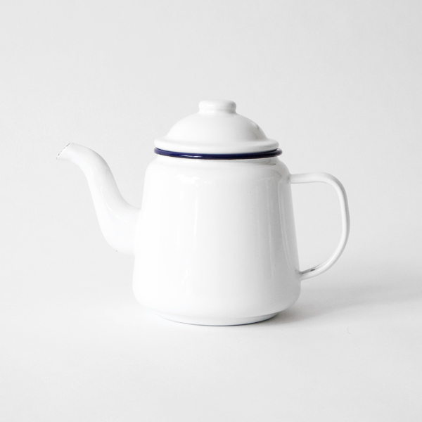 Original White with Blue rimポット・画像