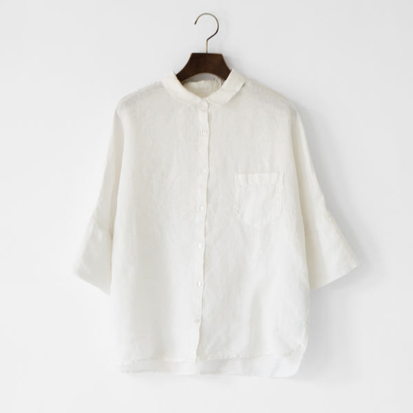 ICE/40リネン ハ-フスリ-ブシャツ・画像