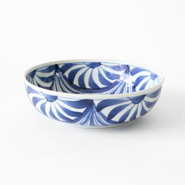 内外流れ菊7寸平鉢・画像