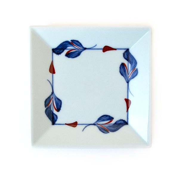 三つ葉角銘々皿 2枚組・画像