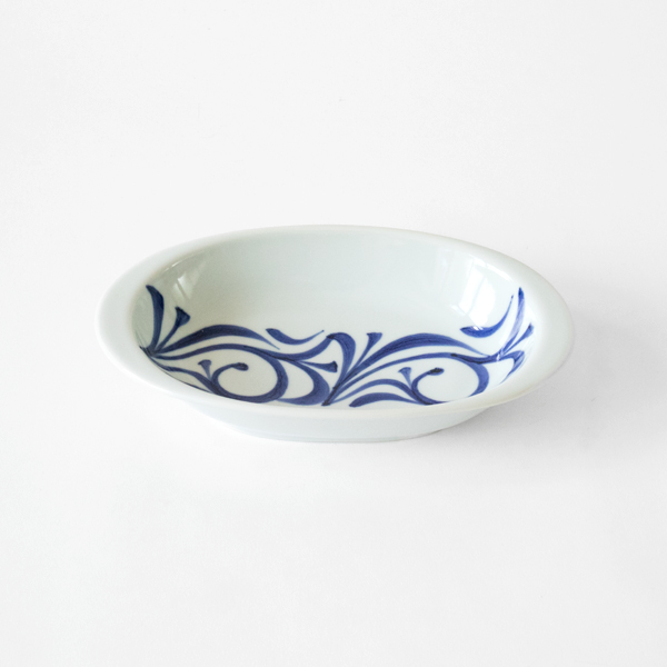 唐草8.2寸楕円皿・画像