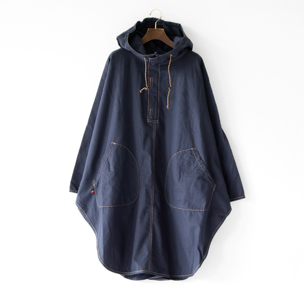 NAVYファイア-プル-フ 焚き火ポンチョ・画像