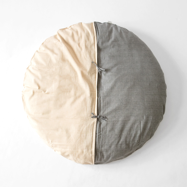 Natural・Greyサ-クル座布団・画像